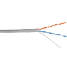 Кабель информационный Lanmaster NM-UTP5E2PR-CU кат.5е U/UTP не экранированный 2X2 PVC внутренний 305м серый