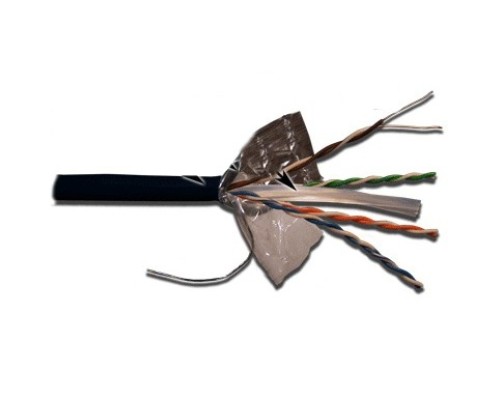 [Аксессуар] Кабель информационный Lanmaster LAN-6EFTP-OUT кат.6 F/UTP общий экран 4X2X23AWG PE внешний 305м черный