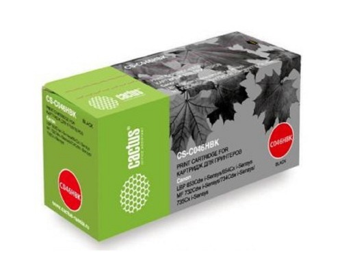 [расходные материалы] Тонер Картридж Cactus CS-C046HBK черный (6300стр.) для Canon LBP 653Cdw/654Cx/MF732Cdw/734Cdw/735Cx