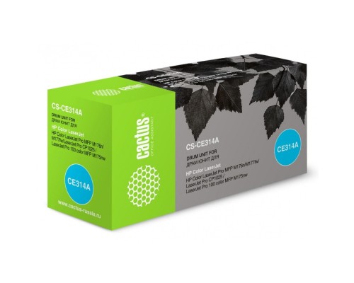 [расходные материалы] Фотобарабан Cactus CS-CE314A ч/б:14000стр. для HP CLJ CP1012 Pro/CP1025 Pro/CP1025nw Pro/CP102