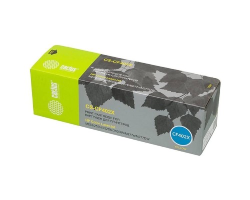 [расходные материалы] Тонер Картридж Cactus CS-CF402X желтый для HP CLJ M252/252N/252DN/252DW/M277n/M277DW (2300стр.)