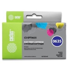 Картридж струйный Cactus CS-EPT0635 черный/голубой/пурпурный/желтый набор карт. для Epson Stylus C67