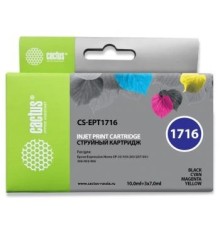 Картридж струйный Cactus CS-EPT1716 черный/желтый/голубой/пурпурный для Epson XP-33