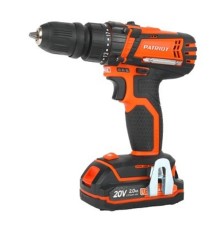 PATRIOT BR 203UES Дрель-шуруповерт [180201203] { 2 скор. две батареи Li-Ion, зарядка за 1 час, двусторонняя бита, кейс } 