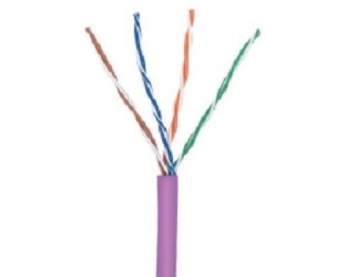 [Аксессуар] Кабель информационный Lanmaster TWT-5EUTP-NGLS кат.5е U/UTP не экранированный 4X2X24AWG PVC внутренний 305м фиолетовый