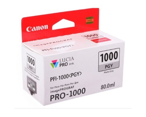 [Расходные материалы] Картридж струйный Canon PFI-1000 PGY 0553C001 фото серый для Canon Pixma MG5740/MG6840/MG7740