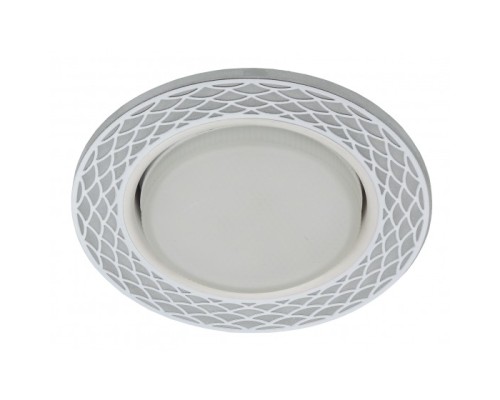 [точечные светильники] Эра Б0037384 DK LD37 WH/WH Светильник, декор со светодиодной подсветкой GX53, белый/белый