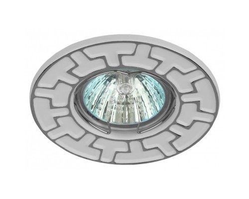 [точечные светильники] Эра Б0036484 ST5 CH/WH Светильник штампованный MR16,12V/220V, 50W белый/хром