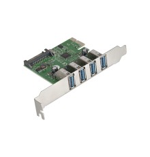 Exegate EX283716RUS Контроллер EXE-314 PCI-E 2.0, 4*USB3.0 ext, разъем доп.питания (OEM)