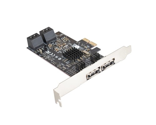 [USB-концентраторы] Exegate EX283711RUS Контроллер EXE-504 PCI-E 2.0, SATA3 RAID, 4 int+2 ext (OEM)