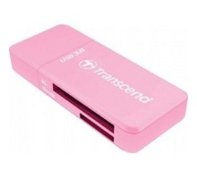Внешний картридер Устройство чтения/записи флеш карт Transcend RDF5, SD/microSD, USB 3.0, Розовый [TS-RDF5R]