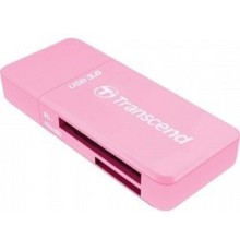 Внешний картридер Устройство чтения/записи флеш карт Transcend RDF5, SD/microSD, USB 3.0, Розовый [TS-RDF5R]