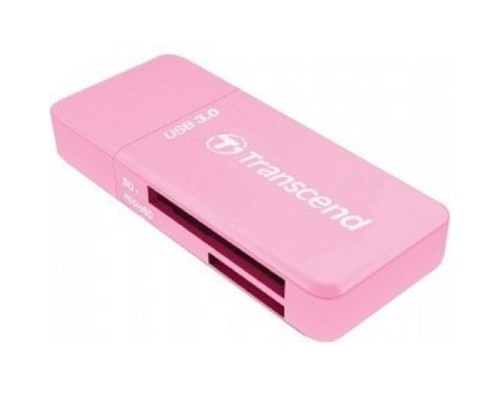 [Устройство считывания] Внешний картридер Устройство чтения/записи флеш карт Transcend RDF5, SD/microSD, USB 3.0, Розовый [TS-RDF5R]