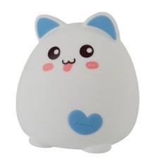 ЭРА Б0041093 Ночник - светильник светодиодный NLED-414-2W-BU аккумуляторный мягкий силиконовый белый с синим