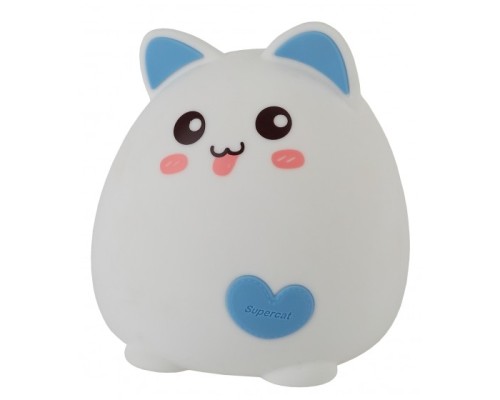 [светильники] ЭРА Б0041093 Ночник - светильник светодиодный NLED-414-2W-BU аккумуляторный мягкий силиконовый белый с синим