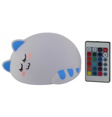 ЭРА Б0041095 Ночник - светильник светодиодный NLED-415-2W-BU аккумуляторный мягкий силиконовый белый с синим