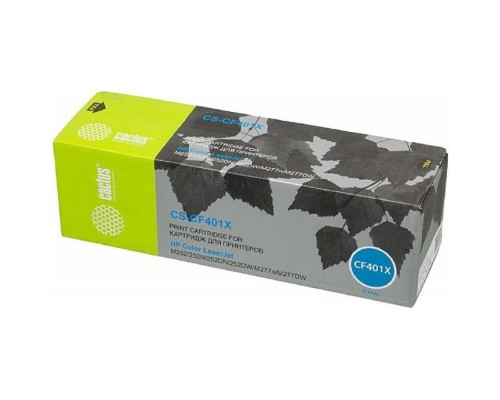 [расходные материалы] Тонер Картридж Cactus CS-CF401X голубой для HP CLJ M252/252N/252DN/252DW/M277n/M277DW (2300стр.)