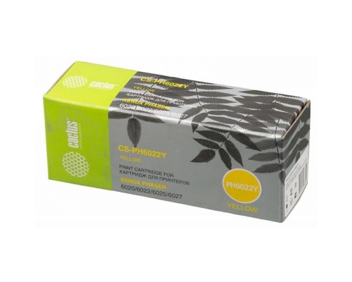 [расходные материалы] Тонер Картридж Cactus CS-PH6022Y 106R02762 желтый для Xerox Phaser 6020/6022/WC 6025/6027 (1000стр.)