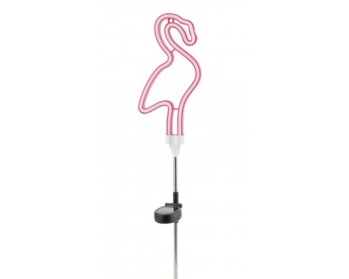 [садовые фонари] ЭРА Б0044238 ERASF012-30 Садовый неоновый светильник Фламинго на солнечной батарее