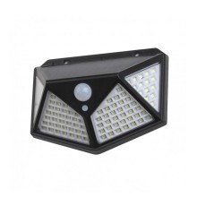 ЭРА Б0045270 ERAFS100-04 Фасадный светильник с датч. движ. и 4-мя плоск. освещ., на солн. бат.100 LED,300 l