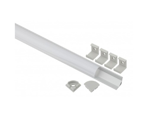 [Светодиодная лента] Эра Б0039465 1616R Комплект с угловым анодированным профилем CAB280 16х16мм, 2м и кругл