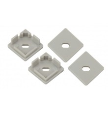 Эра Б0039454 1616S-3B Набор заглушек для профиля CAB280, 4 сквозные квадратные