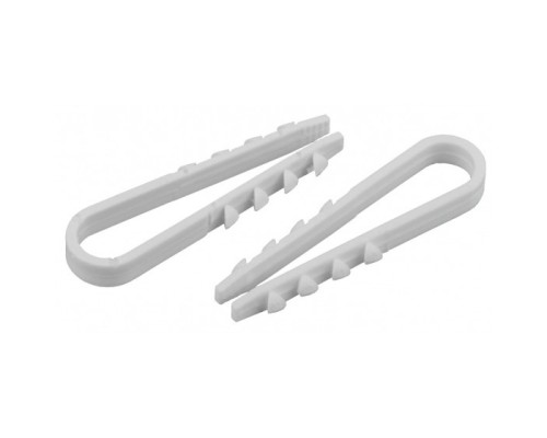 [ЭРА Хомуты] ЭРА Б0045083 Дюбель-хомут для круглого кабеля 19-25мм белый (100шт)
