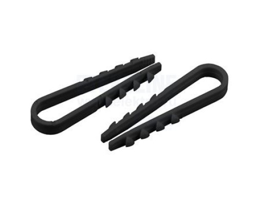 [ЭРА Хомуты] ЭРА Б0045086 Дюбель-хомут для круглого кабеля 19-25мм черный (100шт)