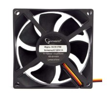 Gembird Вентилятор 80x80x25, гидрод., тихий, 3 pin/4pin Molex, провод 30 см (S8025H-3P4M)