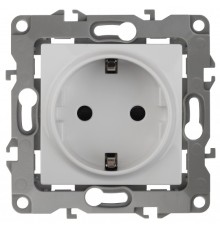 Эра Б0036440 12-2002-01 Розетка 2P+E Schuko со шторками, 16A-250В, IP20, без м.лапок, Эра12, белый