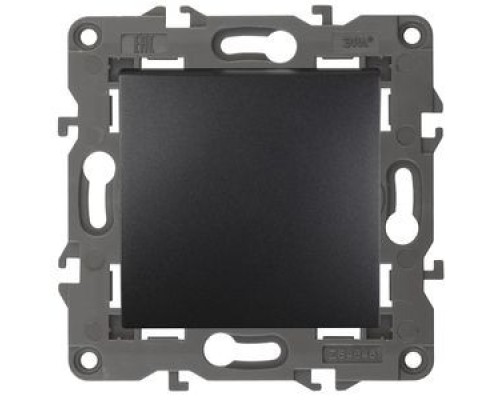 [ЭРА Розетки, выключатели] Эра Б0034212 14-1101-05 Выключатель, 10АХ-250В, IP20, Эра Elegance, антрацит