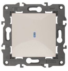 Эра Б0034216 14-1102-02 Выключатель с подсветкой, 10АХ-250В, IP20, Эра Elegance, сл.кость
