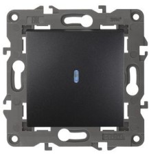 Эра Б0034219 14-1102-05 Выключатель с подсветкой, 10АХ-250В, IP20, Эра Elegance, антрацит