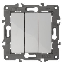 Эра Б0034249 14-1107-01Выключатель тройной, 10АХ-250В, IP20, Эра Elegance, белый