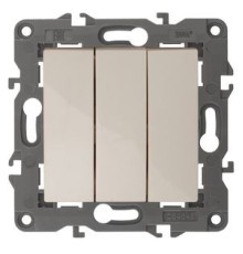 Эра Б0034250 14-1107-02 Выключатель тройной, 10АХ-250В, IP20, Эра Elegance, сл.кость