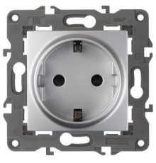 Эра Б0034266 14-2101-03 Розетка 2P+E Schuko, 16A-250В, IP20, Эра Elegance, алюминий