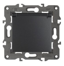 Эра Б0034282 14-2103-05 Розетка 2P+E Schuko со шторками с крышкой, 16A-250В, IP20, Эра Elegance, антрацит