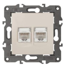 Эра Б0034309 14-3108-02 Розетка 2 х RJ45, IP20, сл.кость