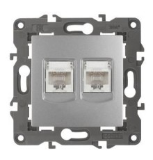 Эра Б0034310 14-3108-03 Розетка 2 х RJ45, IP20, алюминий