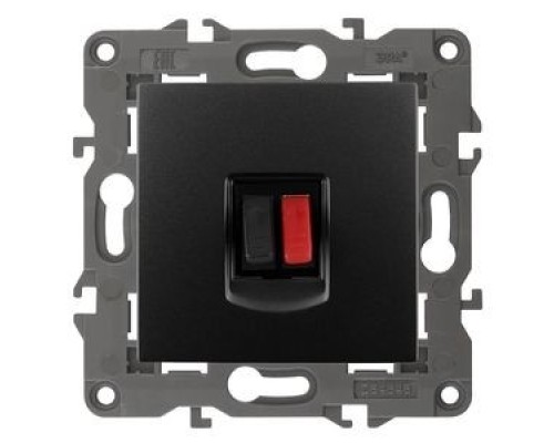 [ЭРА Розетки, выключатели] Эра Б0034324 14-3111-05 Розетка аудио, IP20, Эра Elegance, антрацит