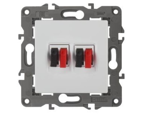 [ЭРА Розетки, выключатели] Эра Б0034326 14-3112-01 Розетка аудио двойная, IP20, Эра Elegance, белый