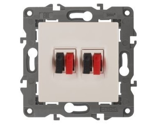 [ЭРА Розетки, выключатели] Эра Б0034327 14-3112-02 Розетка аудио двойная, IP20, Эра Elegance, сл.кость