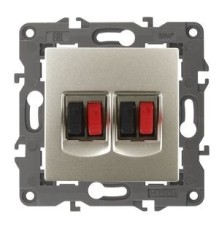 Эра Б0034329 14-3112-04 Розетка аудио двойная, IP20, Эра Elegance, шампань