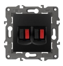 Эра Б0034330 14-3112-05 Розетка аудио двойная, IP20, Эра Elegance, антрацит