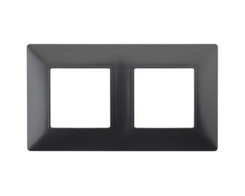 [ЭРА Розетки, выключатели] Эра Б0034391 14-5002-05  ЭРА Рамка на 2 поста, Эра Elegance, антрацит