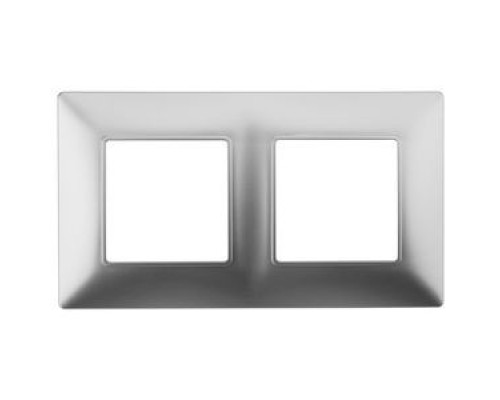 [ЭРА Розетки, выключатели] Эра Б0034389 14-5002-03  ЭРА Рамка на 2 поста, Эра Elegance, алюминий