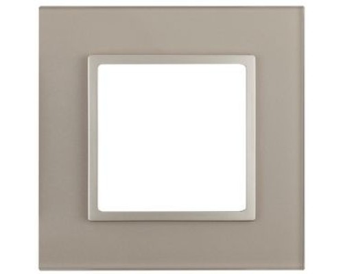 [ЭРА Розетки, выключатели] Эра Б0034473 14-5101-04 Рамка на 1 пост, стекло, Эра Elegance, шампань+шамп