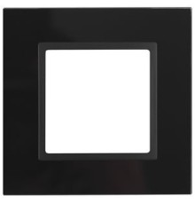 Эра Б0034474 14-5101-05 Рамка на 1 пост, стекло, Эра Elegance, чёрный+антр