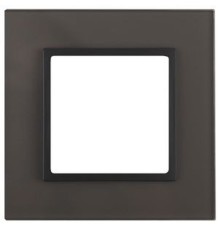 Эра Б0034486 14-5101-32 Рамка на 1 пост, стекло, Эра Elegance, серый+антр