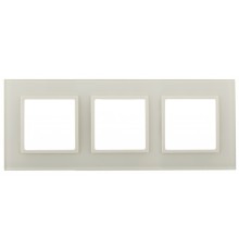 Эра Б0034507 14-5103-02 Рамка на 3 поста, стекло, Эра Elegance, сл.кость+сл.к